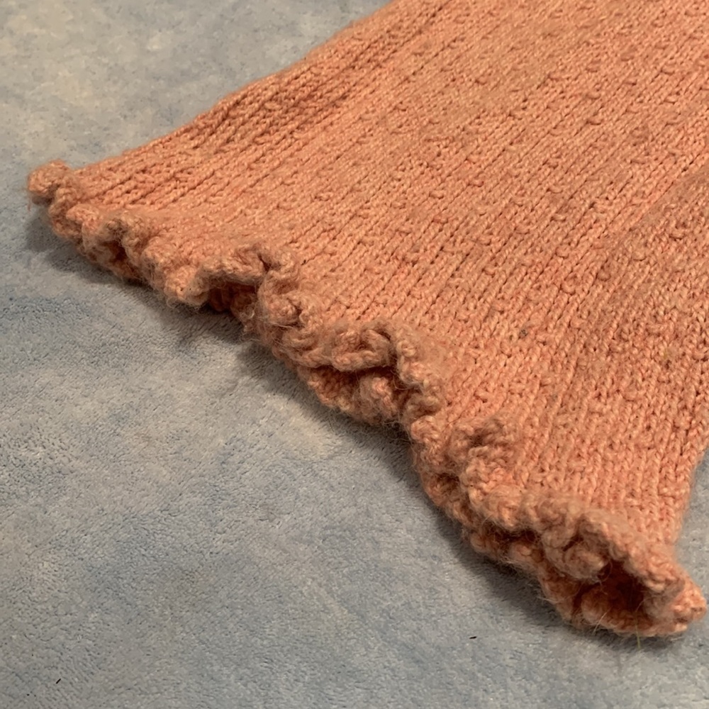 Wool! Hand knit dress with matching hat - Picture 4 of 5